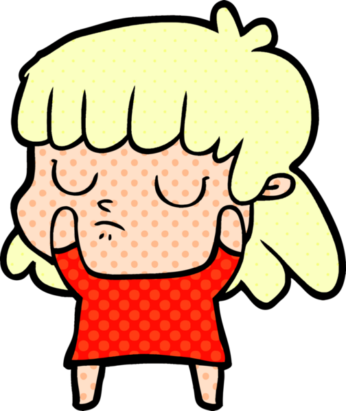 Bir insan tarafından çizilmiş ilgisiz bir kadın çizgi filmi.