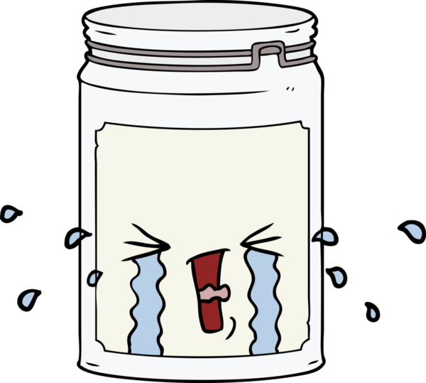 bir insan tarafından çizilmiş cam kavanoz.