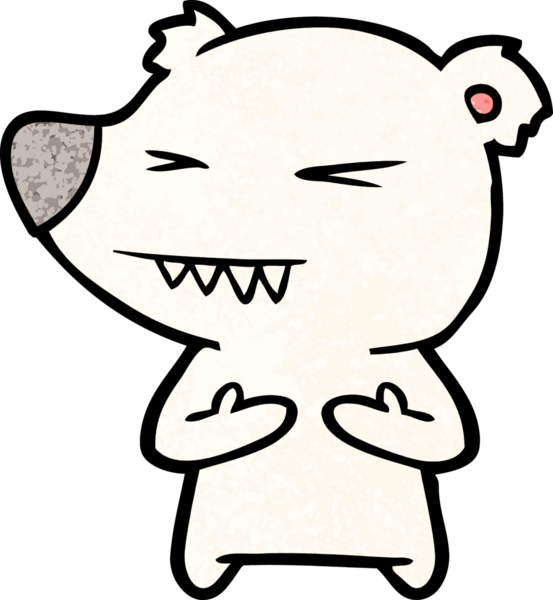 Bir insan tarafından çizilmiş kutup ayısı karikatürü