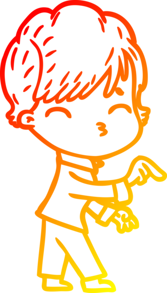 Bir insan tarafından çizilmiş bir karikatür kadın çizimi.