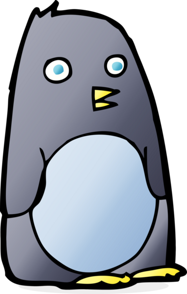 bir insan tarafından çizilmiş penguen çizgi filmi