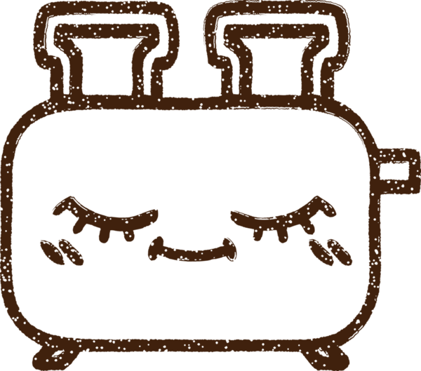 Bir insan tarafından çizilmiş tost makinesi kömürü.