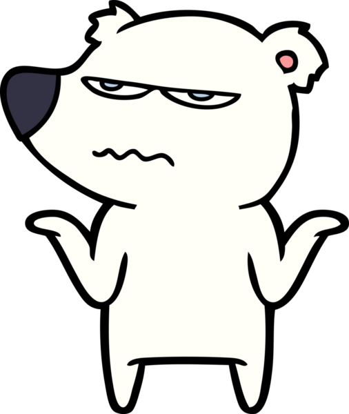 Bir insan tarafından çizilmiş kutup ayısı karikatürü