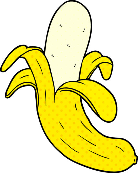 bir insan tarafından çizilmiş muz karikatürü