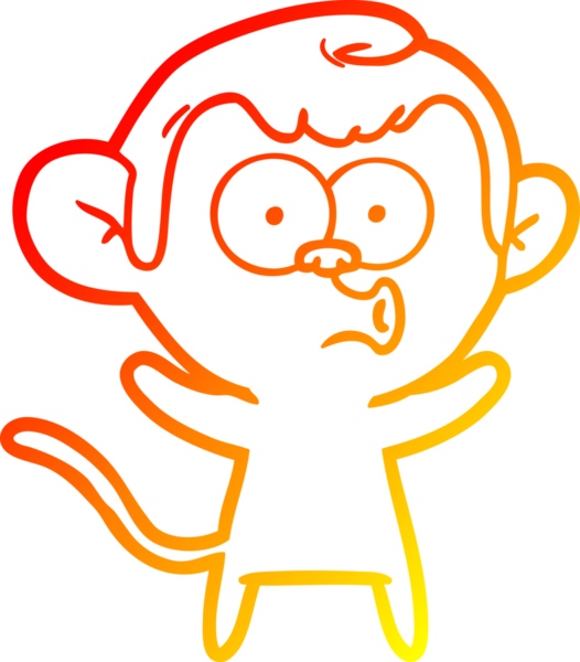 İnsan tarafından çizilmiş bir çizgi film çizimi, bir maymun için sürpriz oldu.