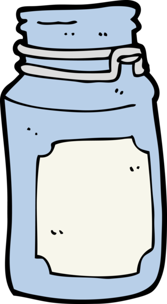 Bir insan tarafından çizilmiş mutfak kavanozu.