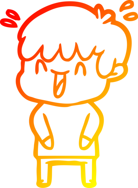 Bir insan tarafından çizilmiş gülen bir çizgi film karakteri çizimi