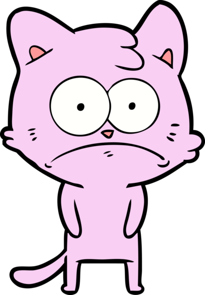 bir insan tarafından çizilmiş sinirli bir kedi.