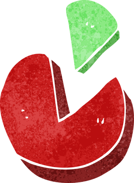 Bir insan tarafından çizilmiş karikatür pasta grafiği