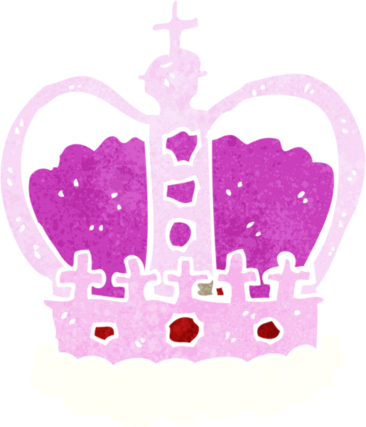 Bir insan tarafından çizilmiş kraliyet tacı.