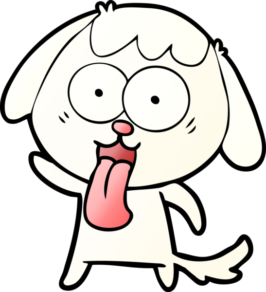 Bir insan tarafından çizilmiş şirin bir çizgi film köpeği.