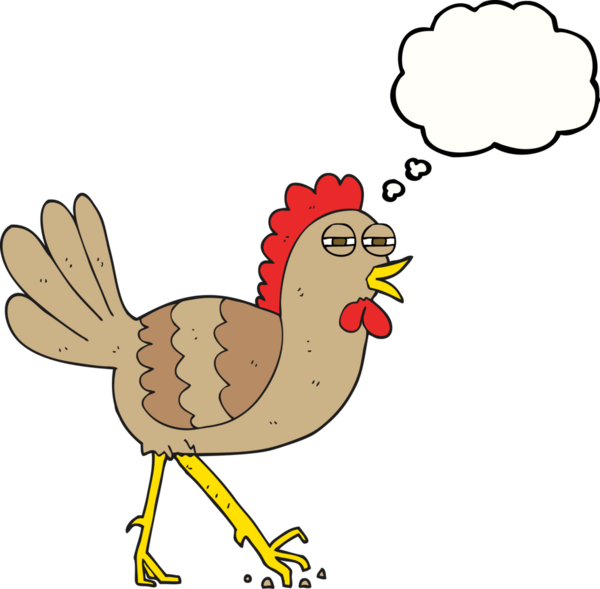 Bir insan tarafından çizilmiş serbest çizim baloncuk çizgi film tavuğu