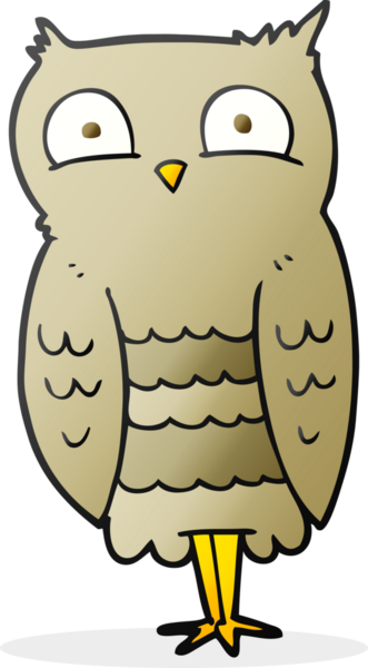 Bir insan tarafından çizilmiş baykuş çizimi.