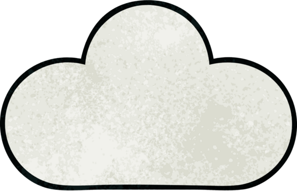 Bir insan tarafından çizilmiş beyaz bulutun retro grunge dokusu