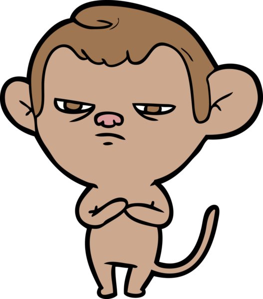 Bir insan tarafından çizilmiş çizgi maymun.