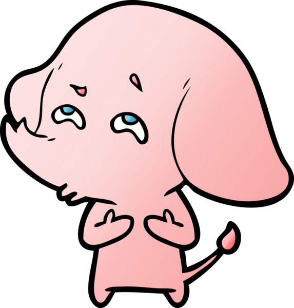 Bir insan tarafından çizilmiş karikatür fili