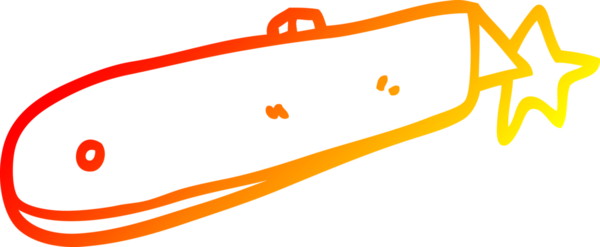 Bir insan tarafından çizilmiş bir iş bıçağının sıcak çizgi çizimi