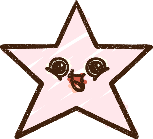 Bir insan tarafından çizilen Mutlu Yıldız Tebeşiri