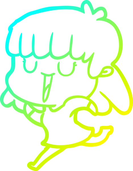 Bir insan tarafından çizilmiş bir karikatür kadın çizimi.