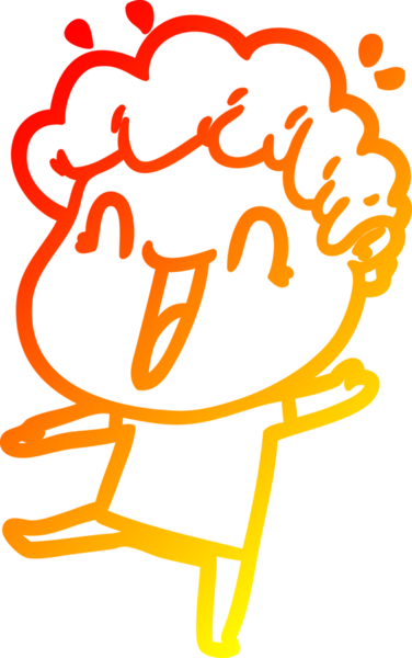 Bir insan tarafından çizilmiş mutlu bir adamın çizgi çizimi.