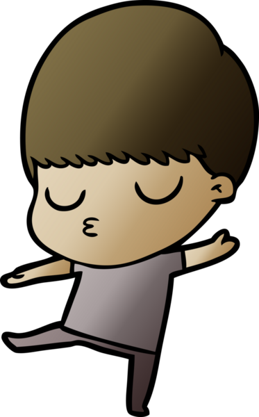 Bir insan tarafından çizilmiş sakin çocuk çizgi filmi.