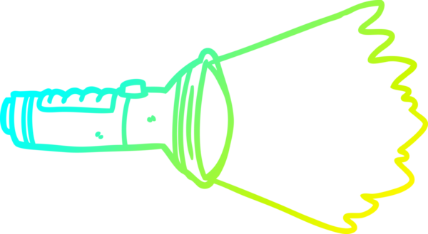 Bir insan tarafından çizilen elektrikli meşalenin soğuk gradyan çizgisi