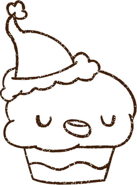 Bir insan tarafından çizilmiş Noel Keki Kömürü