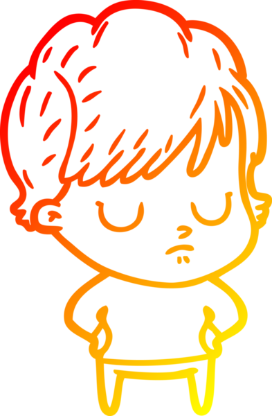 Bir insan tarafından çizilmiş bir karikatür kadın çizimi