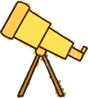Bir insan tarafından çizilen Teleskop Tebeşiri
