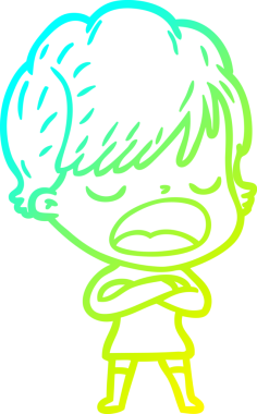 Bir insan tarafından çizilmiş bir karikatür kadın çizimi.