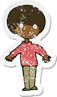 Bir insan tarafından çizilmiş bir karikatürün gerilimli çıkartması şaşırttı.