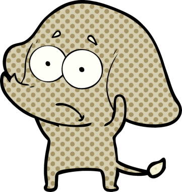 bir insan tarafından çizilmiş belirsiz bir fil.