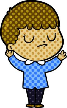 Bir insan tarafından çizilmiş huysuz çocuk çizgi filmi.