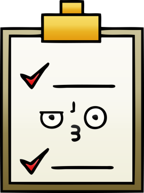 Bir insan tarafından çizilmiş bir kontrol listesinin gölgelendirilmiş çizimi