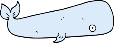 Bir insan tarafından çizilmiş karalama deniz balinası.