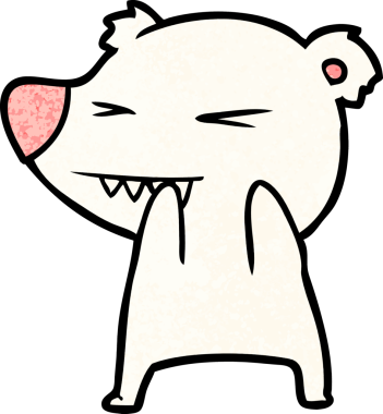 Bir insan tarafından çizilmiş kutup ayısı karikatürü