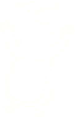 Bir insan tarafından çizilen Dans Eden Ayı Tebeşiri