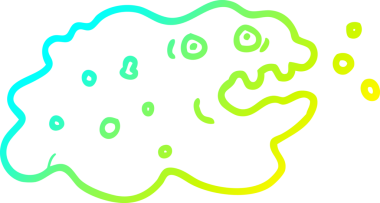 Bir insan tarafından çizilmiş soğuk gradyan çizgi çizimi.