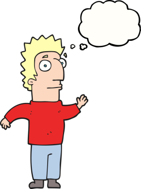 Bir insan tarafından çizilmiş serbest çizim baloncuk karikatür adam