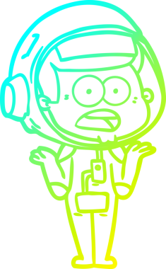 Bir insan tarafından çizilen soğuk gradyan çizgi çizimi bir astronotu şaşırttı.