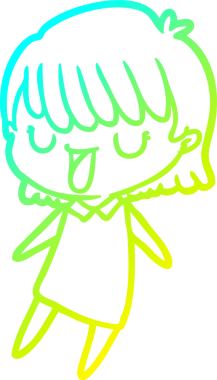 Bir insan tarafından çizilmiş bir karikatür kadın çizimi.