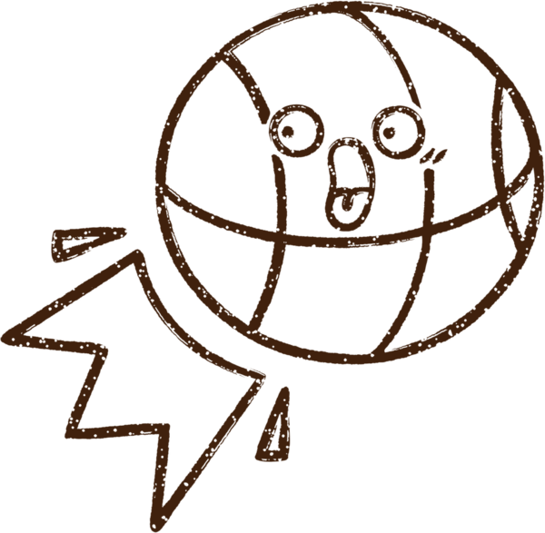 Basketbol Kömürü Bir insan tarafından çizilmiş