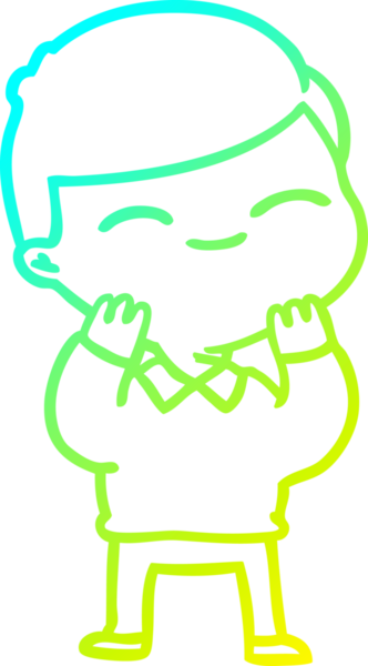 Bir insan tarafından çizilmiş gülümseyen bir çizgi film karakteri çizimi