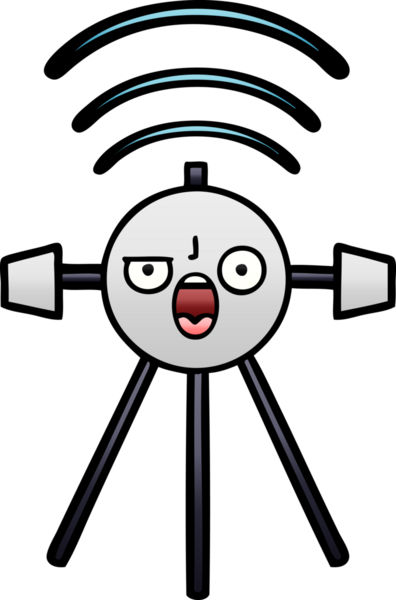 Bir insan tarafından çizilmiş bir uydunun eğimli gölgeli karikatürü