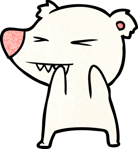 Bir insan tarafından çizilmiş kutup ayısı karikatürü