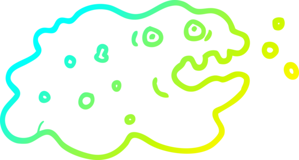 Bir insan tarafından çizilmiş soğuk gradyan çizgi çizimi.