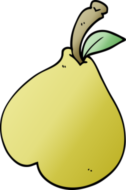 Bir insan tarafından çizilmiş armut karalaması.