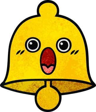 Bir insan tarafından çizilmiş eski grunge desenli bir çan.