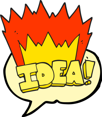 Bir insan tarafından çizilmiş serbest konuşma balonu fikir sembolü