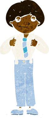 Bir insan tarafından çizilmiş diş teli takan çizgi film adamı.